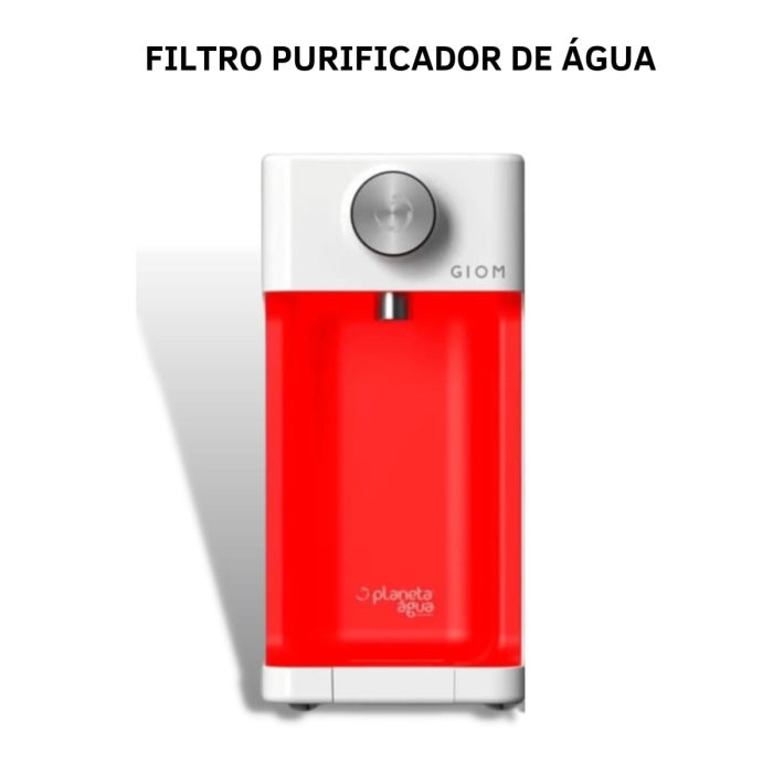 Purificador De Agua Alcalina Natural Ph Giom Vermelho