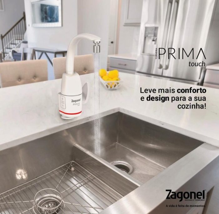 Zagonel Torneira Prima Black Touch Bancada / Parede - Imagem 4