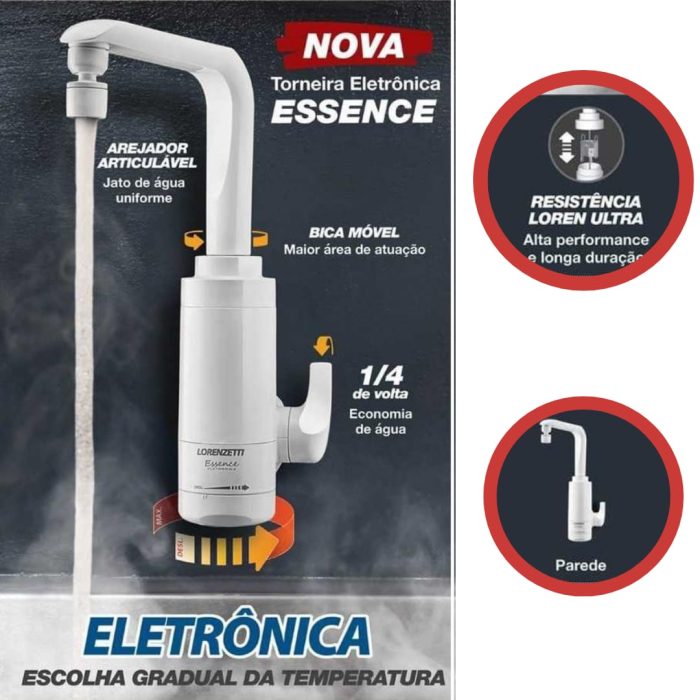 Torneira Essence Elétrica Lorenzetti - Imagem 2