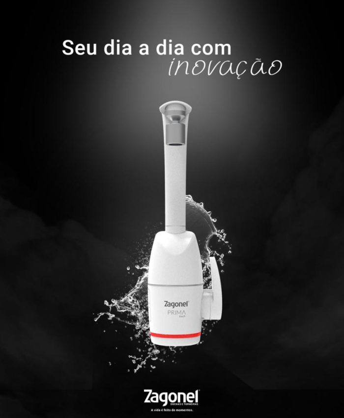 Zagonel Torneira Prima Black Touch Bancada / Parede - Imagem 3