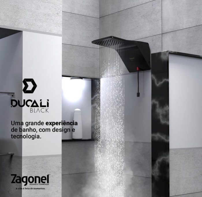 Zagonel Ducha Ducali Black - Imagem 3