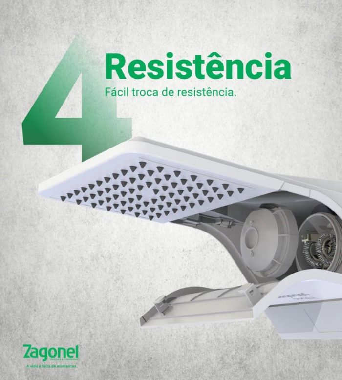 Zagonel Ducha Ducali Branca - Imagem 4