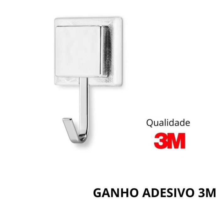 3M Gancho Piatina Cromado Fosco