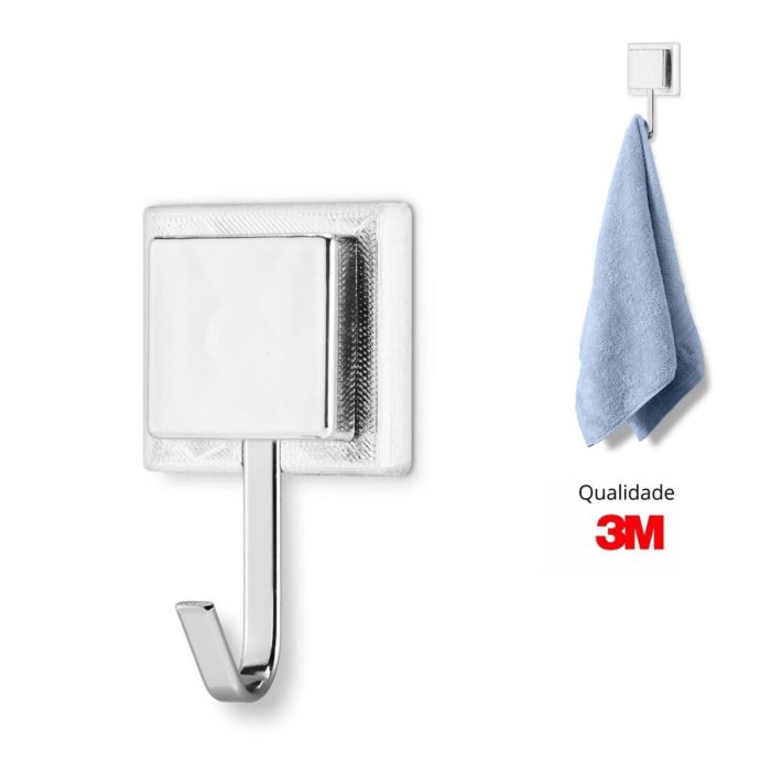 3M Gancho Piatina Cromado Fosco - Imagem 3