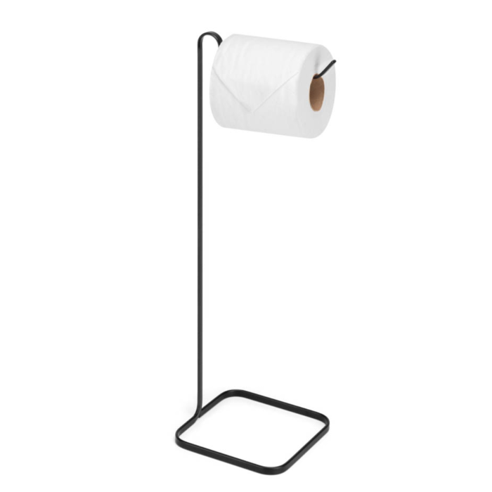Suporte De Chão Para Papel Higiênico Unitário Preto Piatina