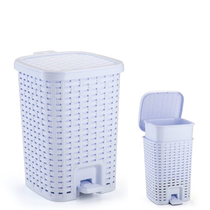 Lixeira C/ Cesto De Banheiro Smart Branca Com Pedal