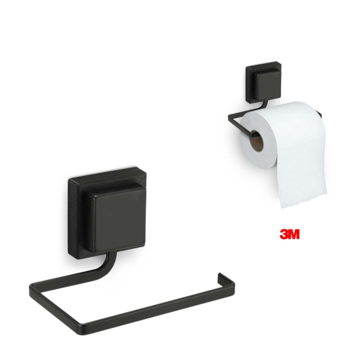 3M Suporte Papel Higiênico Piatina Preto Fosco - Imagem 3