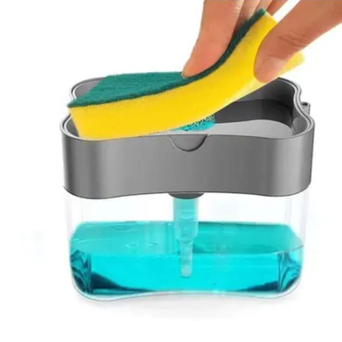 Dispenser Com Esponja Para Detergente Casa Funcional 520ml