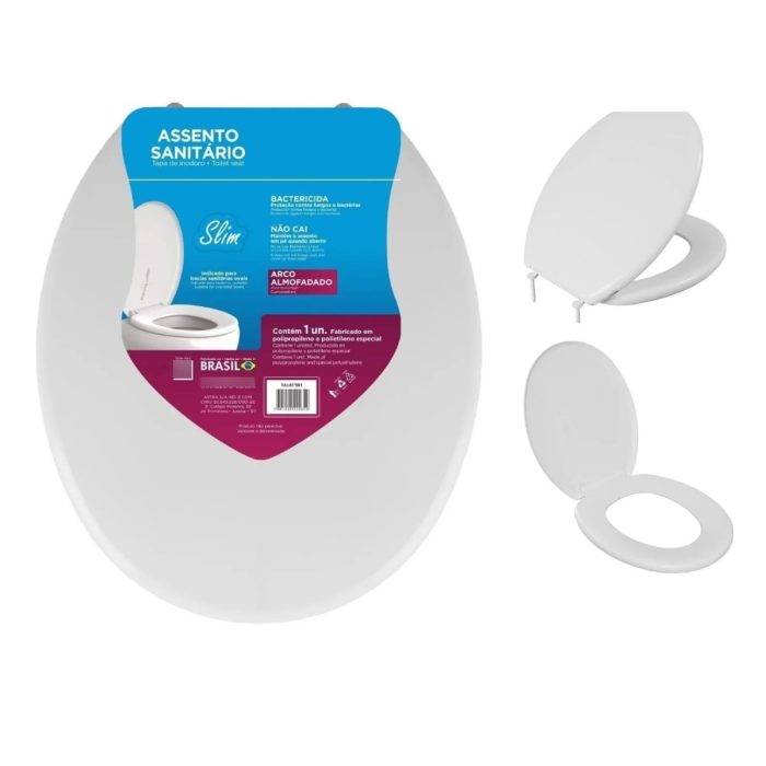 Assento Slim Almofadado Branco