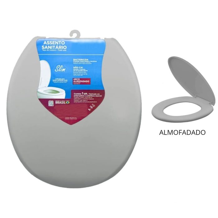 Assento Slim Almofadado Cinza