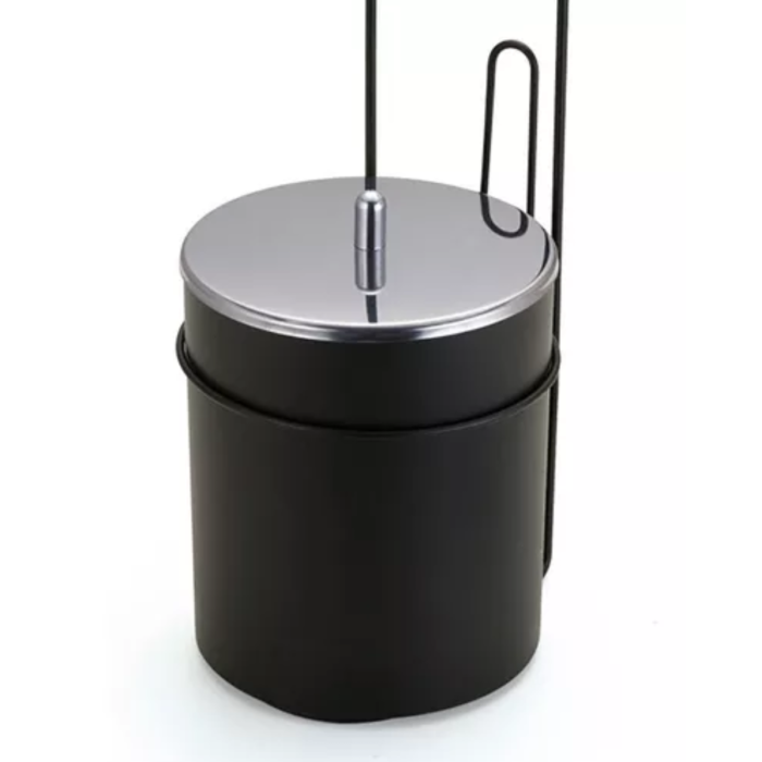 Suporte De Chão Para Papel Higiênico Com Cesto De Lixo Black Arthi - Imagem 6