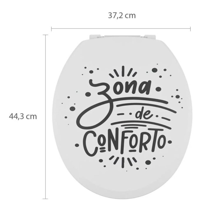 Assento Tampa de Vaso Almofadado Oval Com Frase “Faça Bem Feito” - Imagem 2