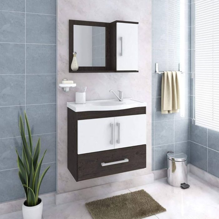 Kit Gabinete Atenas Café com branco MGM
